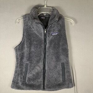 Patagonia Los Gatos Fleece Vest Women's Small Smolder Blue Full Zip Mock